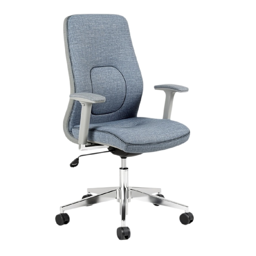 基于提供的图片内容，可以生成以下荷兰语技术标题：

**Ergonomische bureaustoel met verstelbare armleuningen en wieltjes**