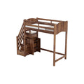 **Technische titel in het Nederlands: Houten hoogslaper met trap en opberglades**